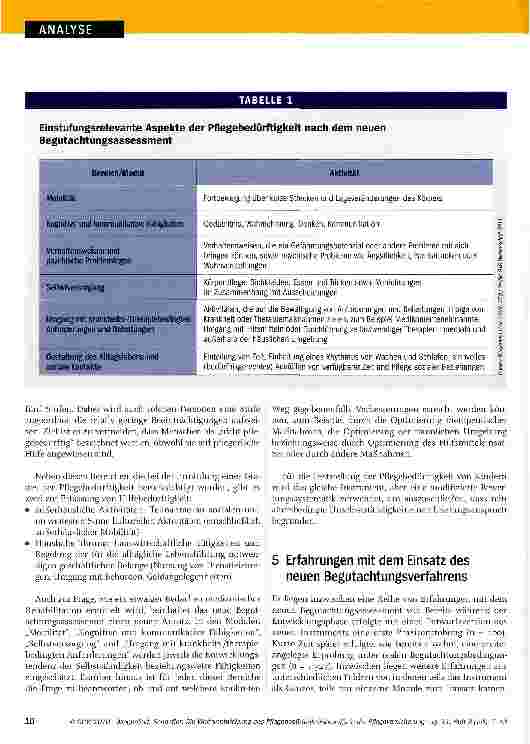 Vorschauseite 4: Die Weiterentwicklung des Pflegebedürftigkeitsbegriffs und des Begutachtungsverfahrens in der Pflegeversicherung