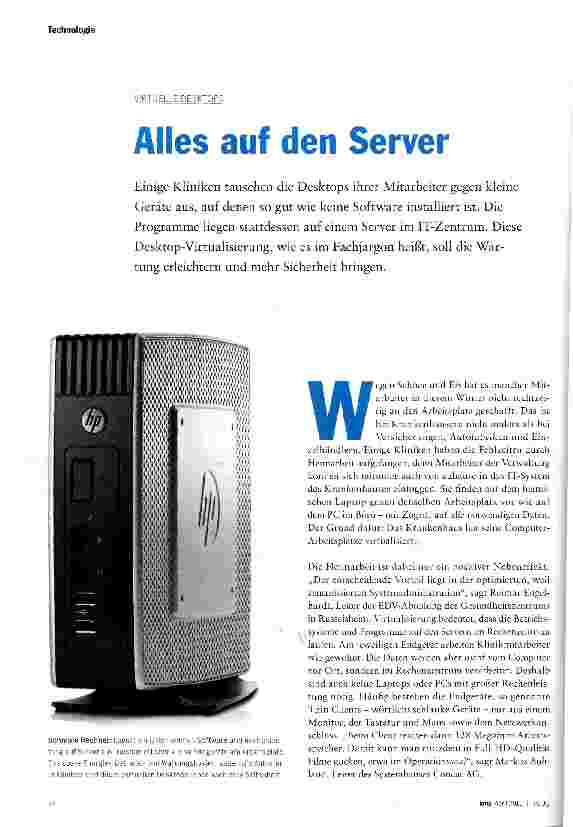 Vorschauseite 1: Alles auf den Server
