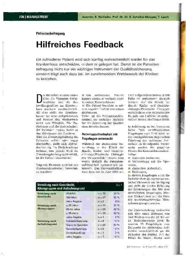 Vorschauseite 1: Hilfreiches Feedback