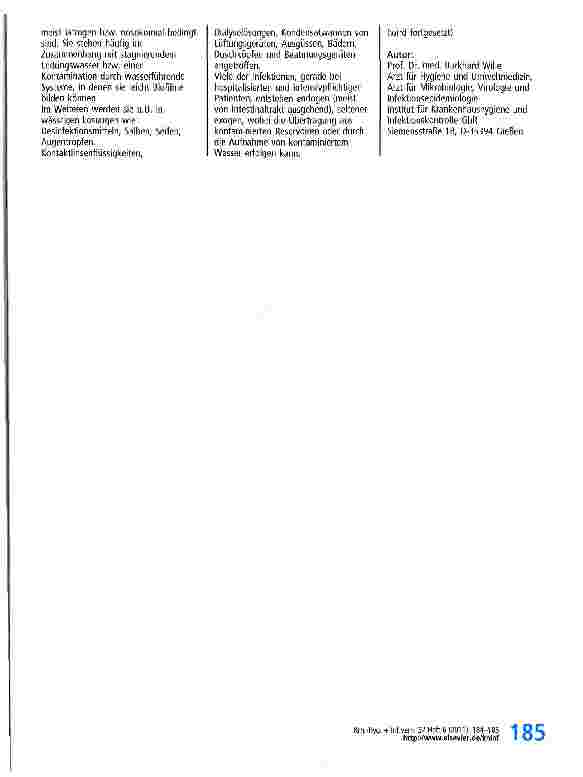 Vorschauseite 2: Erreger von A - ZPseudomonas spp. und andere Nonfermenter