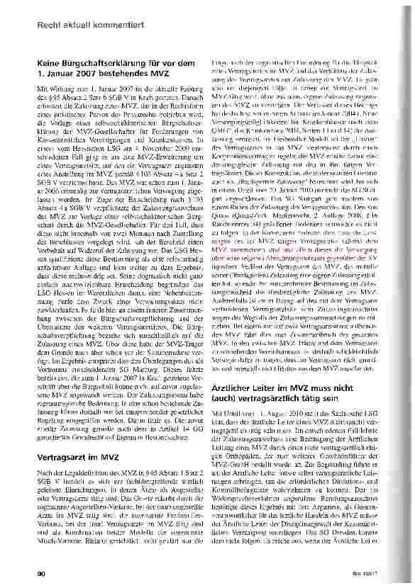 Vorschauseite 4: MVZ aktuell