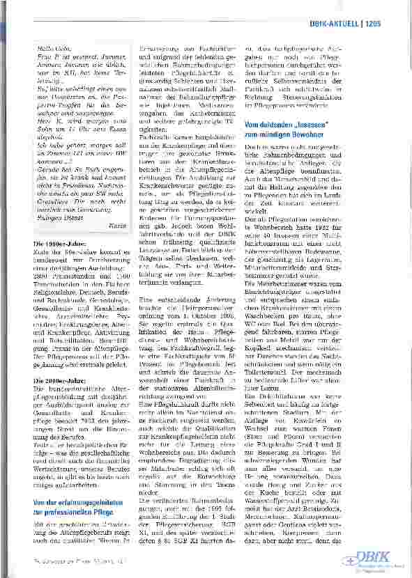 Vorschauseite 2: Von der „begabten Hausfrau zur professionellen Pflegefachkraft