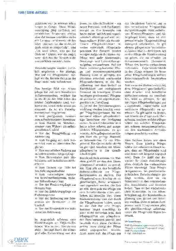Vorschauseite 3: Von der „begabten Hausfrau zur professionellen Pflegefachkraft