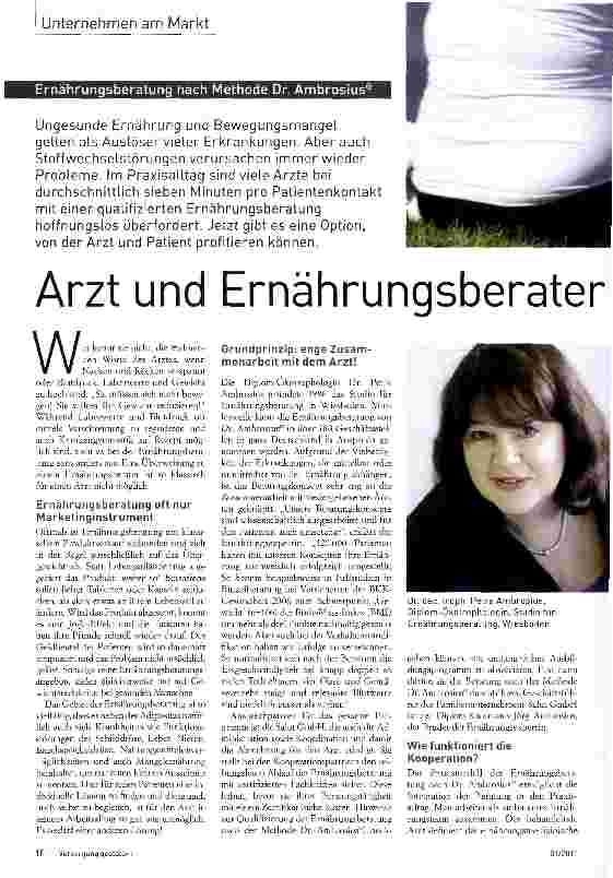 Vorschauseite 1: Arzt und Ernährungsberatergemeinsam erfolgreich!