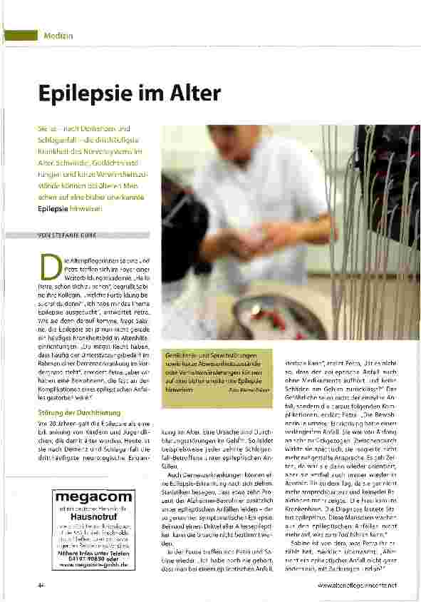 Vorschauseite 1: Epilepsie im Alter