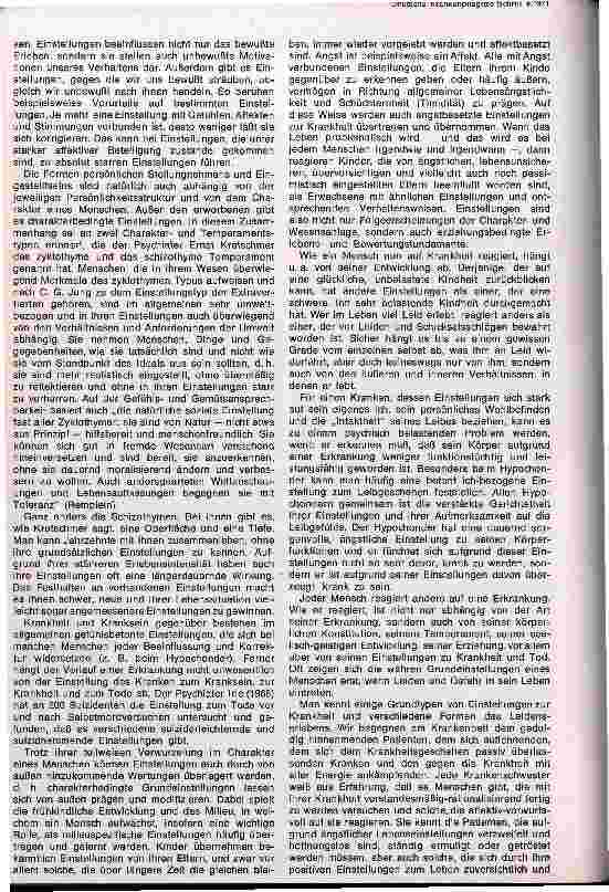 Vorschauseite 3: Zur Psychologie der Einstellungen des kranken Menschen