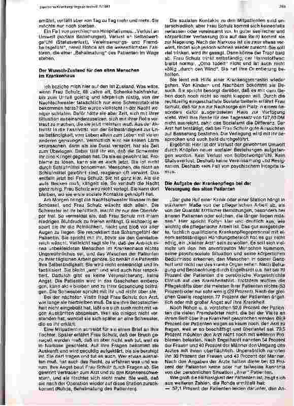 Vorschauseite 4: Die besondere Situation des alten Menschen im Krankenhaus