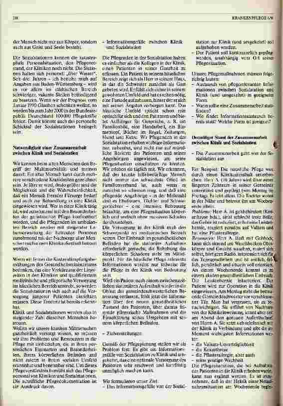 Vorschauseite 2: Zusammenarbeit zwischen Klinik und Sozialsation