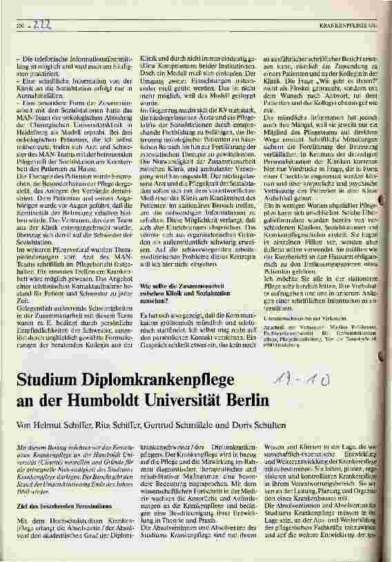 Vorschauseite 4: Zusammenarbeit zwischen Klinik und Sozialsation