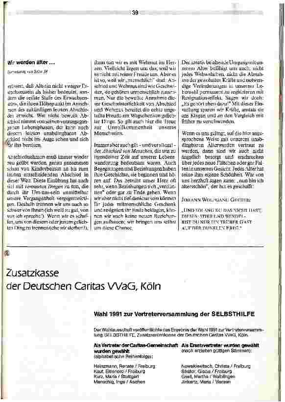 Vorschauseite 2: Wir werden älter mit jedem Tag ..