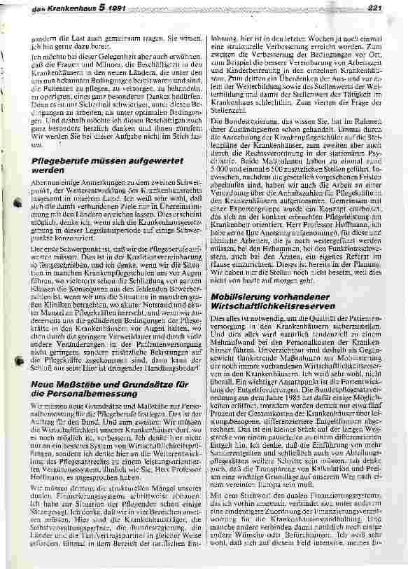 Vorschauseite 6: Nationale und internationale Perspektiven der Gesundheitsund Krankenhauspolitik - Eröffnungsrede
