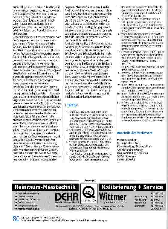 Vorschauseite 4: Schutz vor hochkontagiösen lebensbedrohlichen importierten Infektionskrankheiten