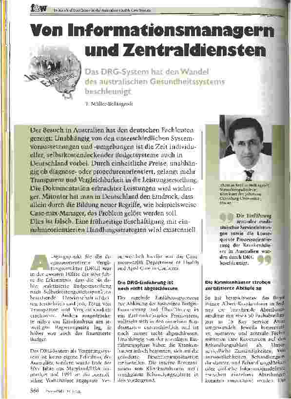 Vorschauseite 1: Von Informationsmanagern und Zentraldiensten