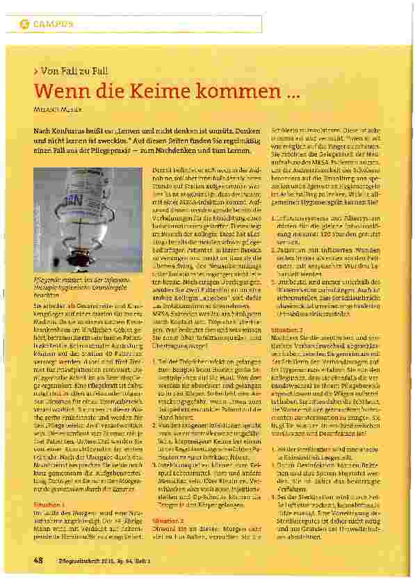 Vorschauseite 1: Von Fall zu FallWenn die Keime kommen