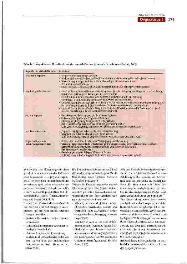 Vorschauseite 3: Die Entwicklung eines Instruments zur «Evaluation stationärer Hospize aus der Perspektive Hinterbliebener Angehörigem (EHPA)