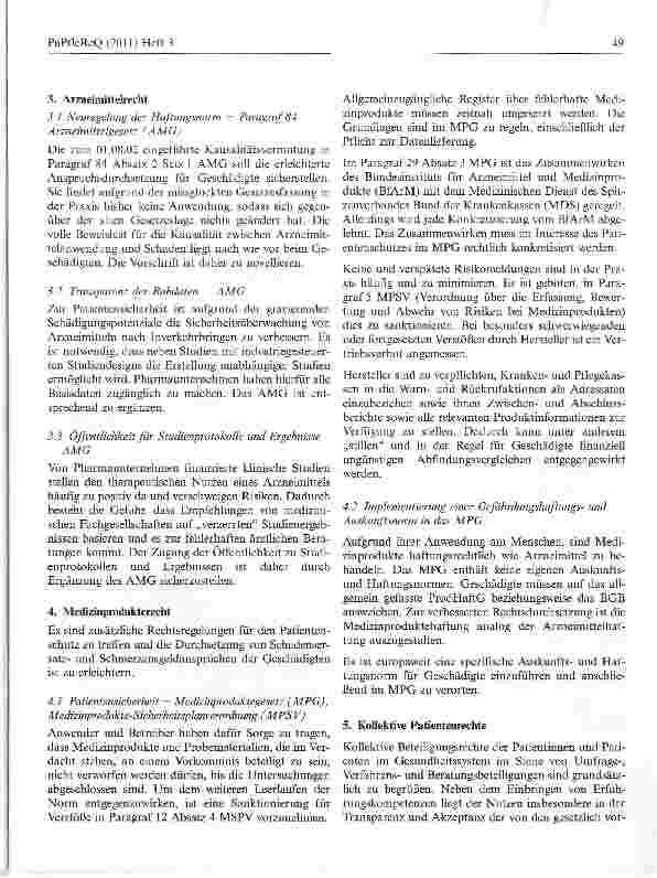 Vorschauseite 4: Positionierung des AOK-Bundesverbandes zum Patientenrechtegesetz