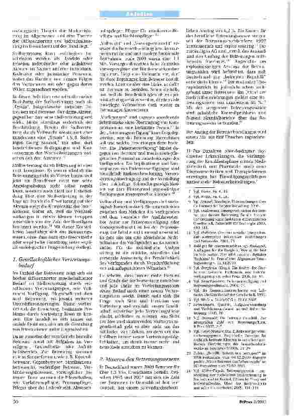 Vorschauseite 2: Die Betreuung der Multioptionsgesellschaft. Zur Entwicklung der rechtlichenVertretung aus Perspektive der Betreuungssoziologie Teil l