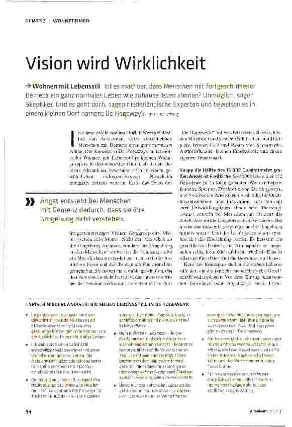 Vorschauseite 1: Vision wird Wirklichkeit