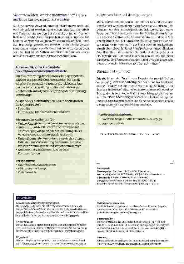 Vorschauseite 2: Die elektronische Gesundheitskarte