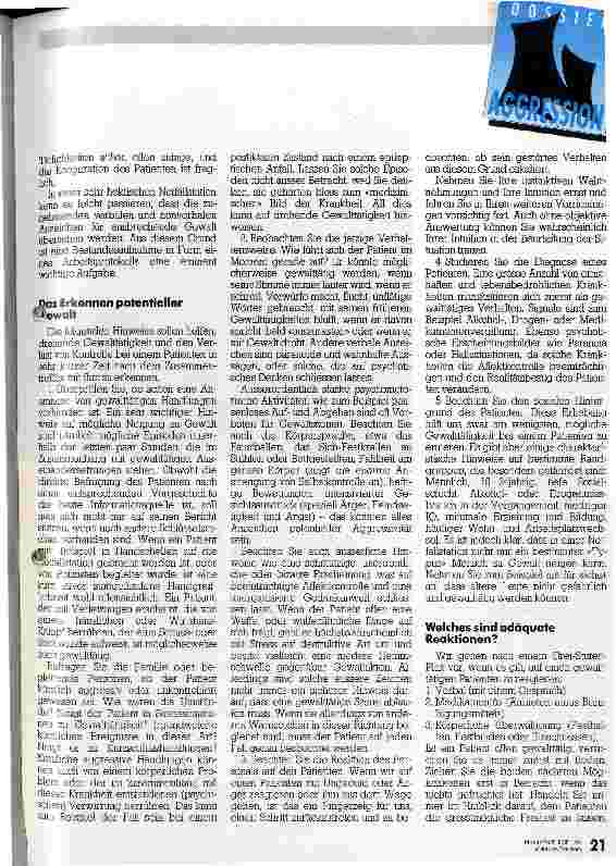 Vorschauseite 2: Gewalt in der Notfallstation