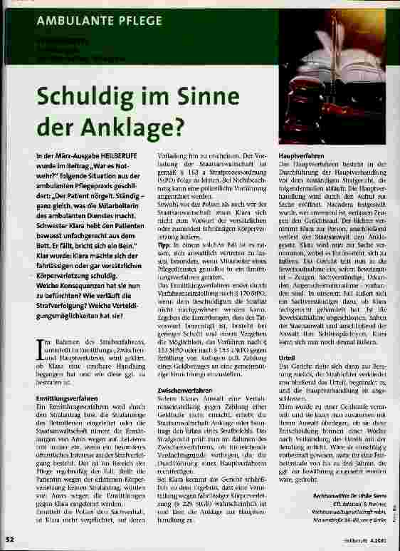 Vorschauseite 1: Schuldig im Sinne der Anklage?