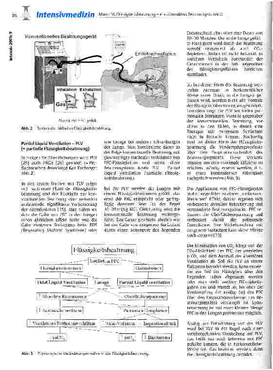 Vorschauseite 5: Flüssigkeitsbeatmung - ein alternatives Beatmungskonzept