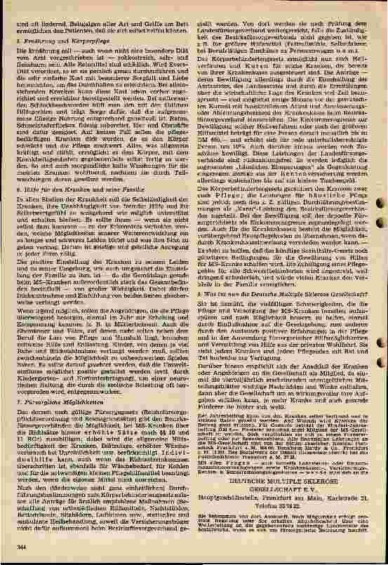 Vorschauseite 3: Merkblatt über die pflegerische und soziale Hilfe für MS-Kranke