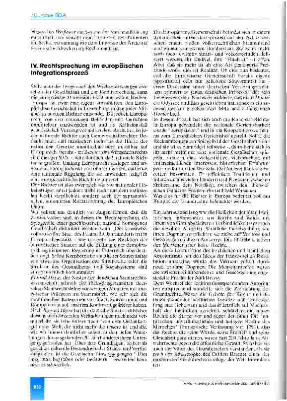 Vorschauseite 4: Die Rechtsprechung - ein Spiegel der Gesellschaft