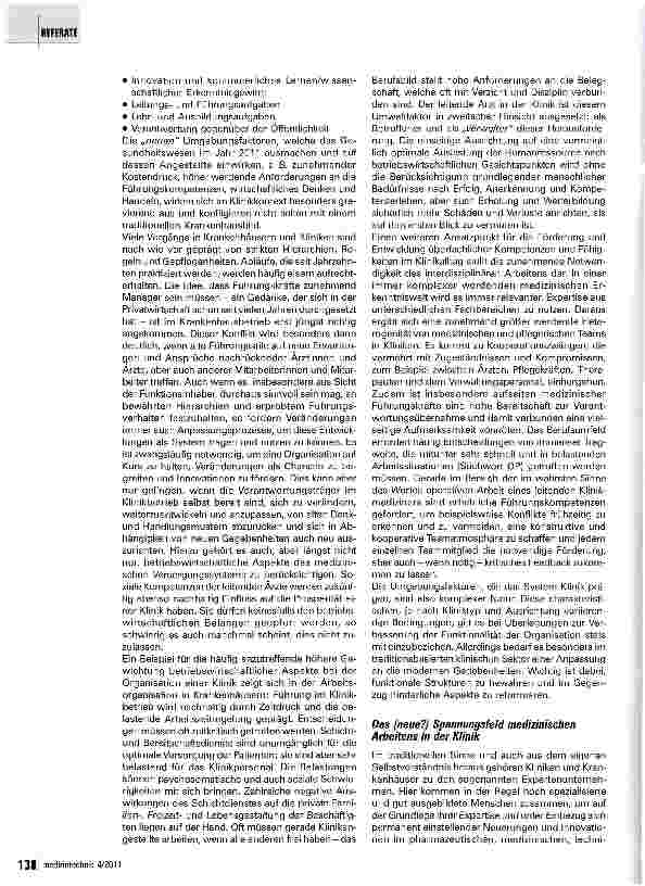 Vorschauseite 2: Leitung zwischen Berufung und Management