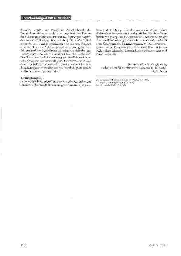 Vorschauseite 4: Patientenwillen und betreuungsgerichtliches Genehmigungsverfahren BGB §1904 Abs. 2 BGB
