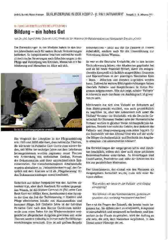 Vorschauseite 1: Bildung-ein hohes Gut