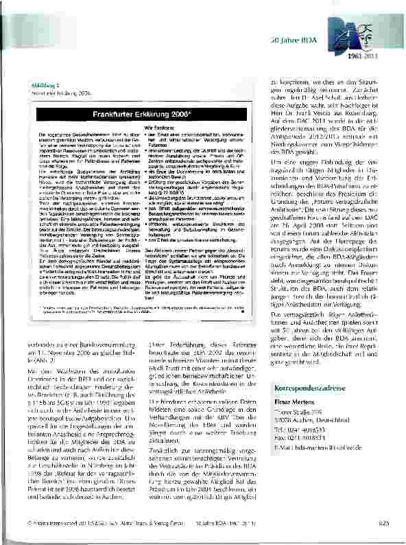 Vorschauseite 3: Interessenvertretung der Vertragsärzte durch den BDA