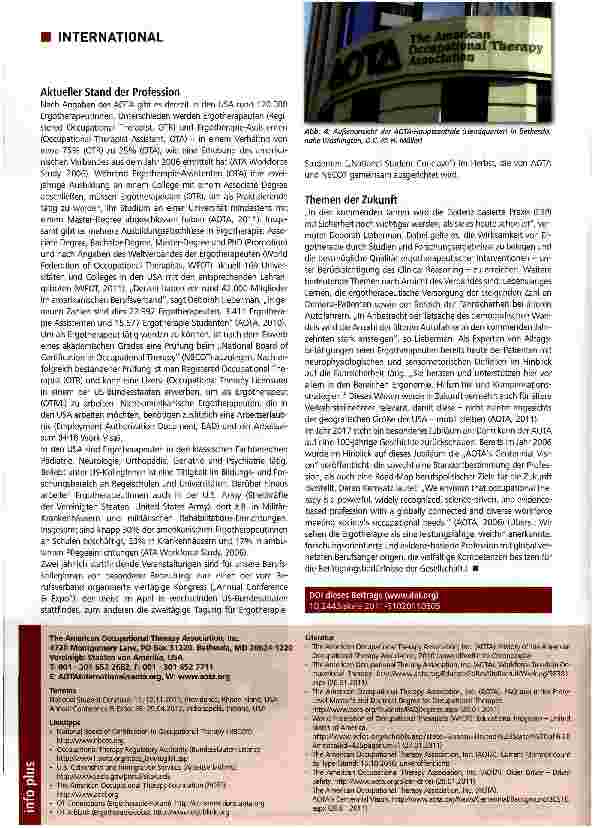 Vorschauseite 2: Ergotherapie in den USA