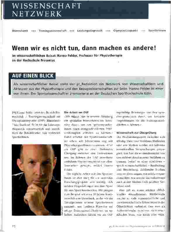 Vorschauseite 1: Wenn wir es nicht tun, dann machen es andere!
