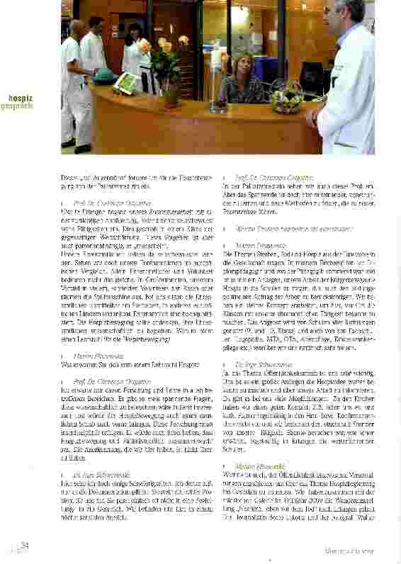 Vorschauseite 3: Zusammenarbeit Ehrenamt Hospiz und Palliativstation