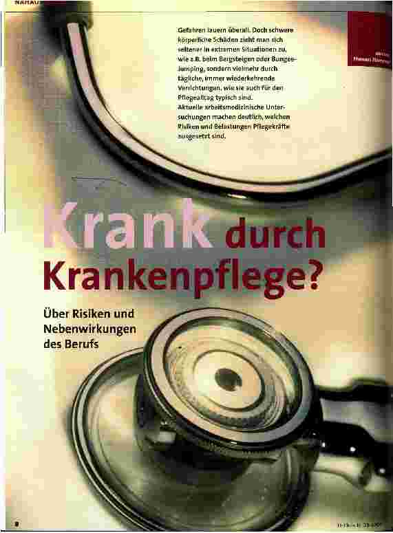 Vorschauseite 1: Krank durch Krankenpflege?