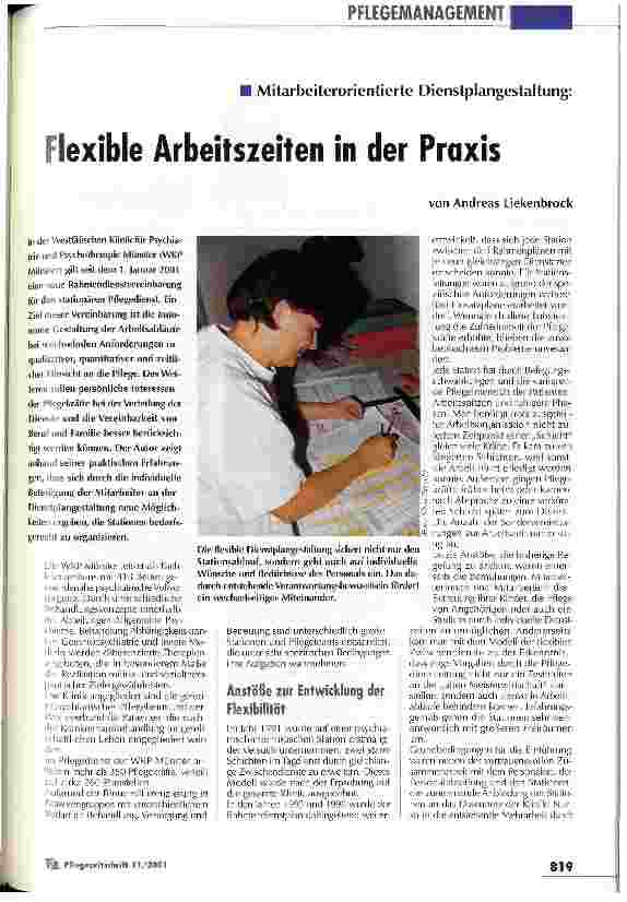 Vorschauseite 1: Flexible Arbeitszeiten in der Praxis