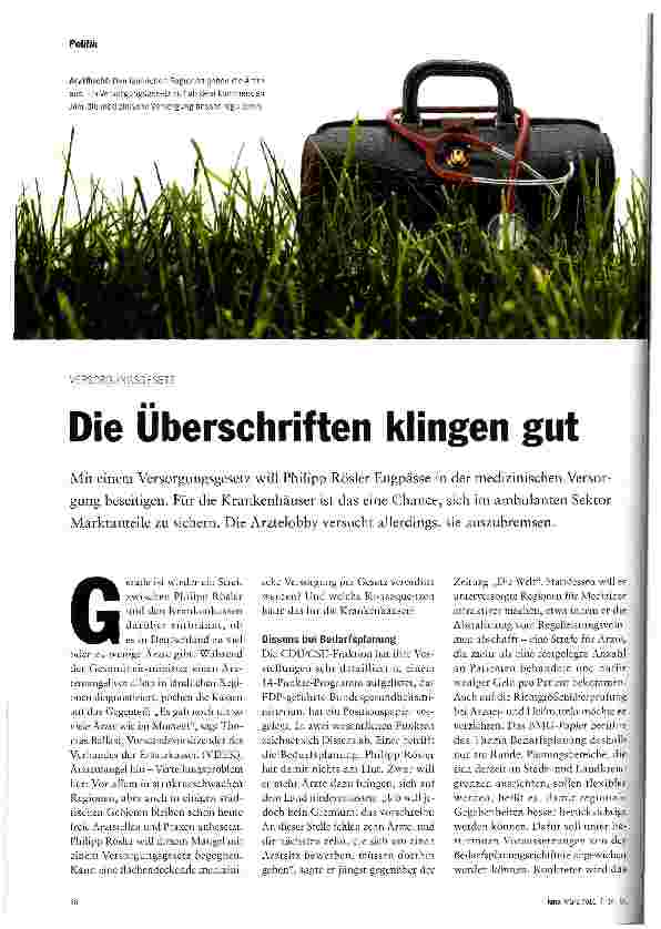 Vorschauseite 1: Die Überschriften klingen gut