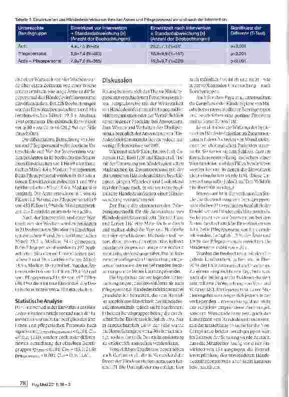 Vorschauseite 3: Untersuchung zur Verbesserung der Compliance bezüglich der hygienischen Händedesinfektion