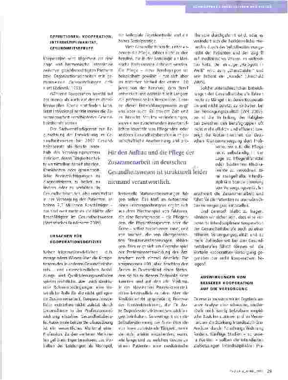 Vorschauseite 2: ROBERT BOSCH STIFTUNG -KOOPERATION DER GESUNDHEITSBERUFE