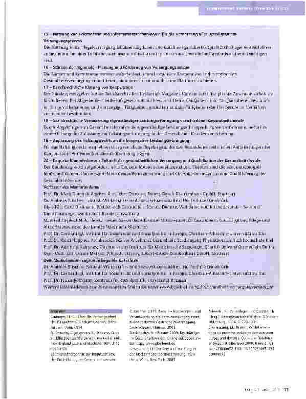 Vorschauseite 6: ROBERT BOSCH STIFTUNG -KOOPERATION DER GESUNDHEITSBERUFE