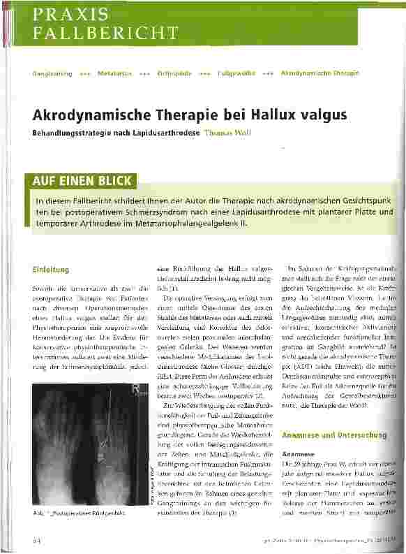 Vorschauseite 1: Akrodynamische Therapie bei Hallux valgus