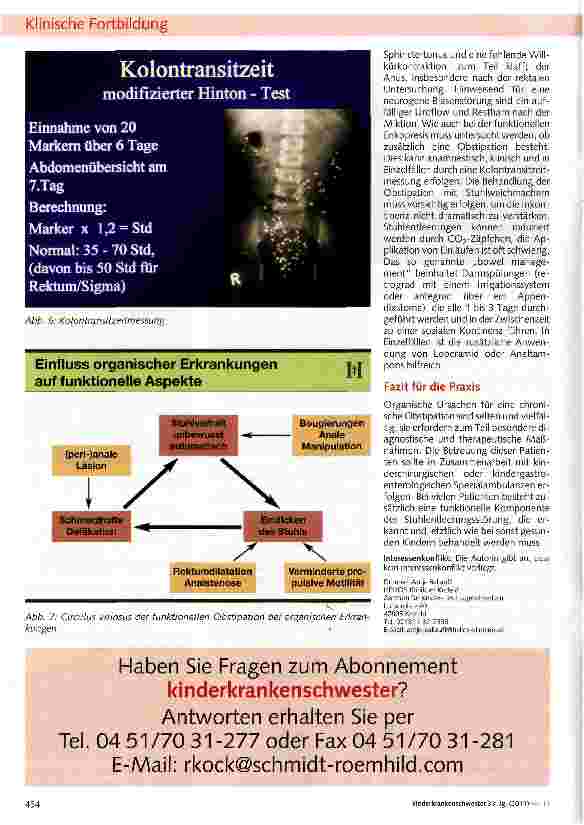 Vorschauseite 4: Organische Ursachen von gastroenterologischen Ausscheidungsstörungen