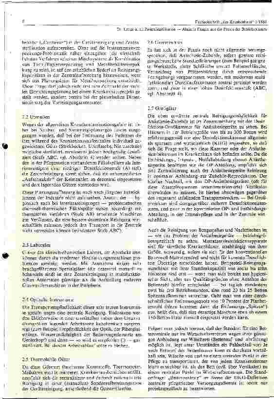 Vorschauseite 3: Zentralsterilisation - Aktuelle Fragen aus der Praxis eines Betriebsplaners