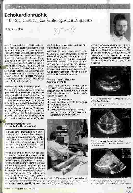 Vorschauseite 1: Echokardiographie Ihr Stellenwert in der kardiologischen Diagnostik