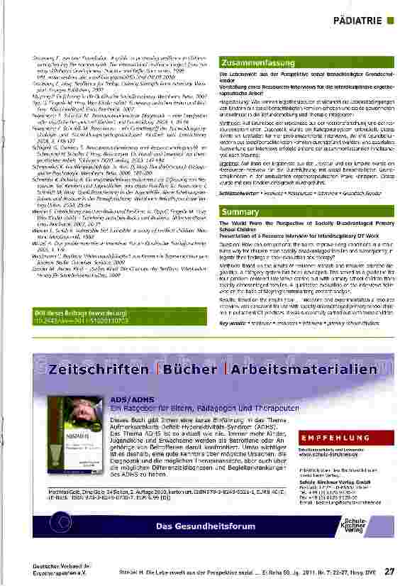 Vorschauseite 6: Die Lebenswelt aus der Perspektive sozial benachteiligter Grundschulkinder