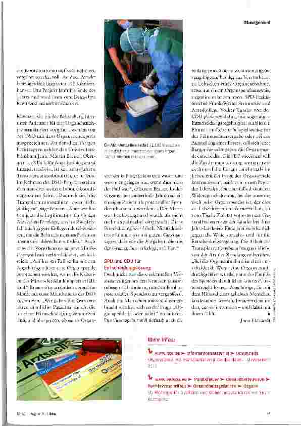 Vorschauseite 2: Die Organspende-Profis