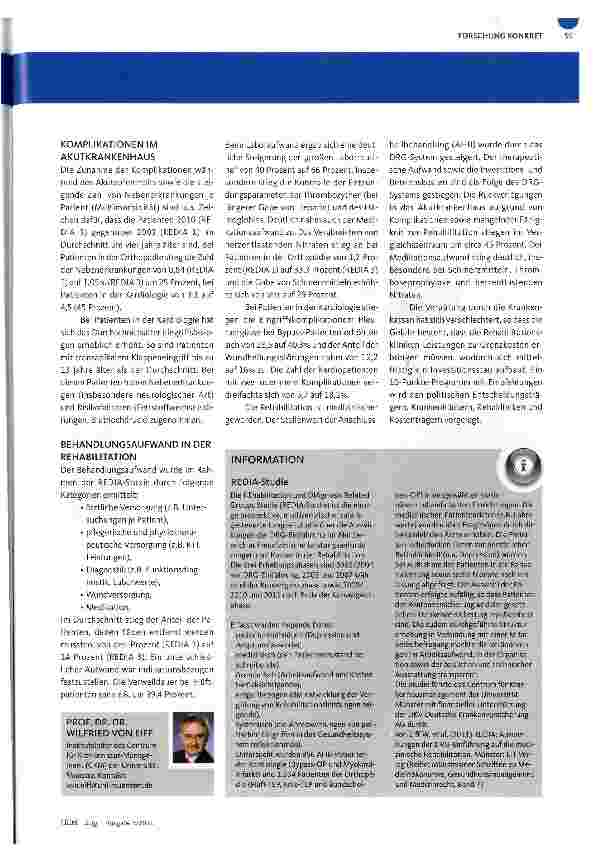 Vorschauseite 2: Rehabilitation unter Kostenund Qualitätsdruck