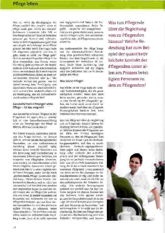 Vorschauseite 2: Was meinen wir, wenn wir über Pflege sprechen?