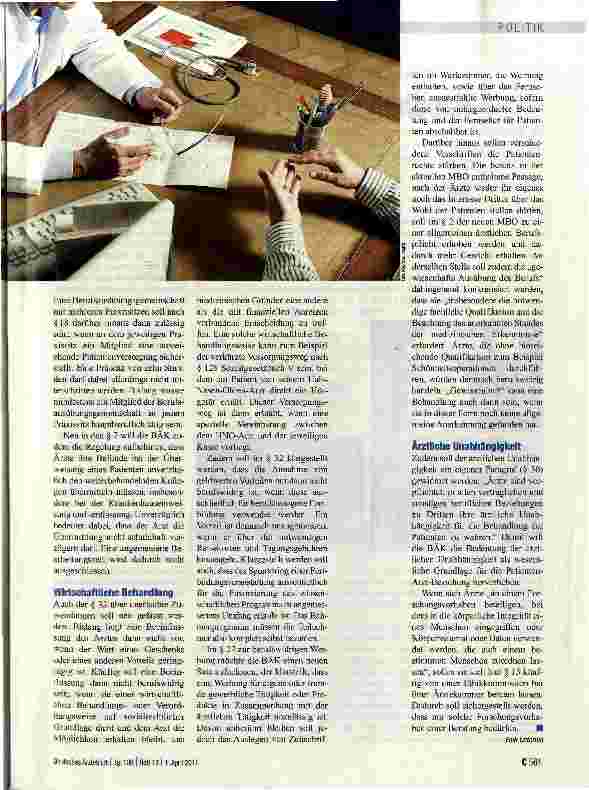 Vorschauseite 2: Die ärztliche Unabhängigkeit wird unterstrichen